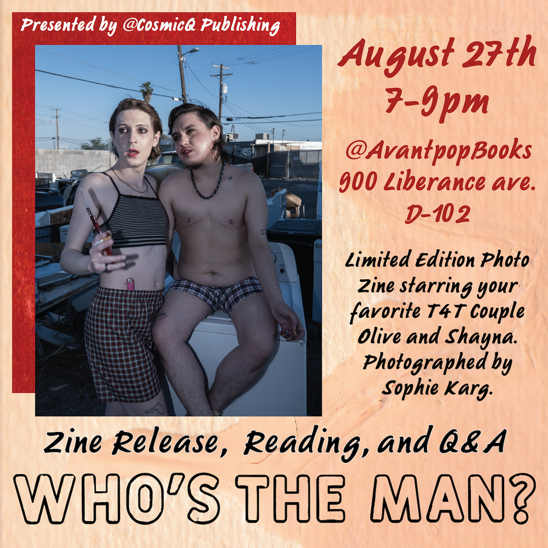 New Photo Zine Release + Event August 27